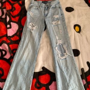 low or mid rise boyfriend flare jeans aeropostale